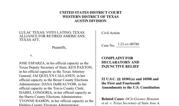 Texas Voting Rights Lawsuit Lulac